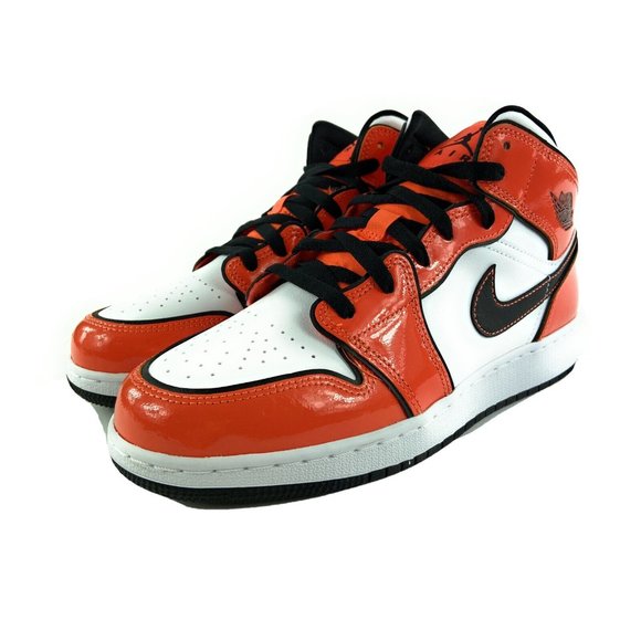 Nike Air Jordan 1 Mid SE Turf Orange Athletic Shoes BQ6931-802 Size 7 Y - Picture 6 of 10
